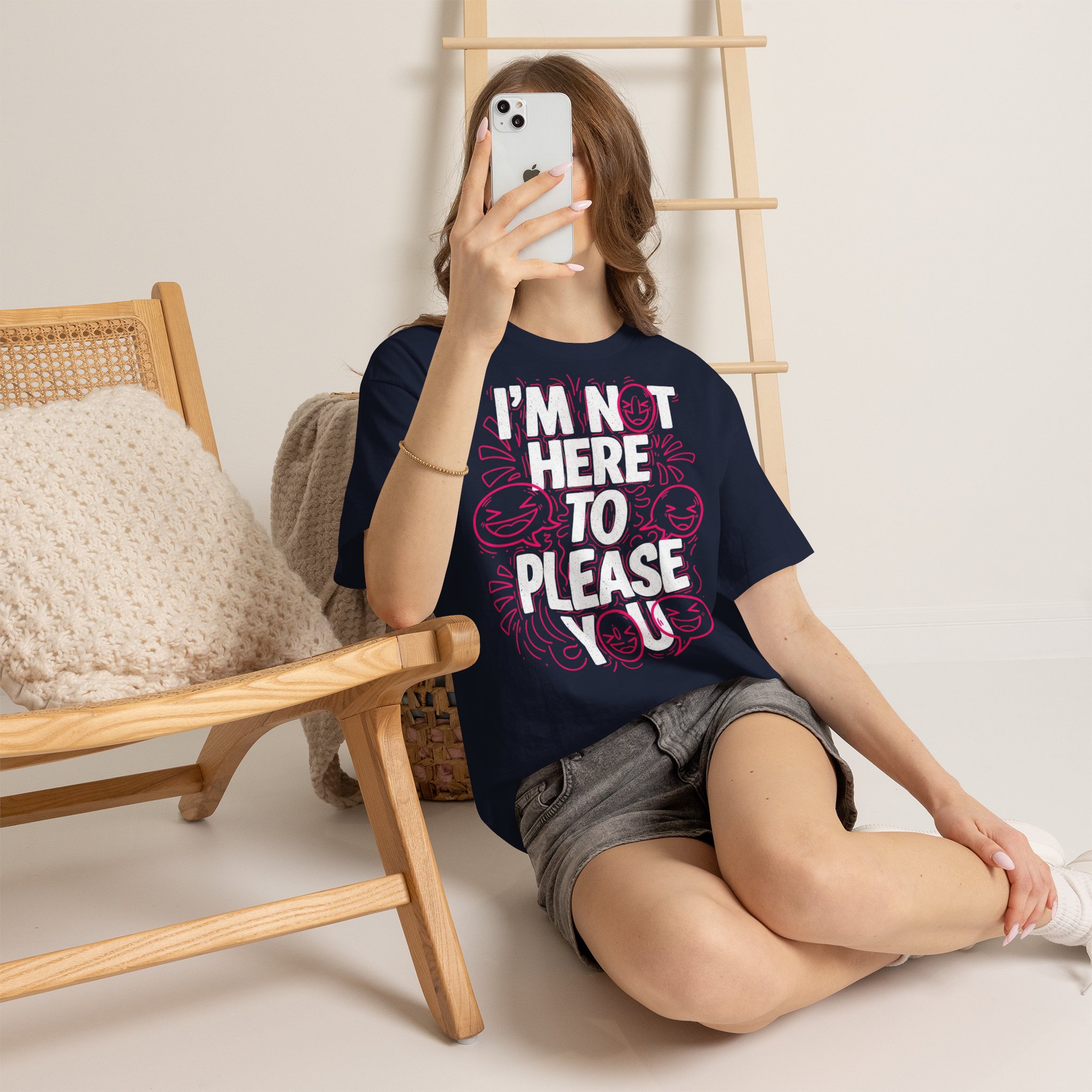 I'm Not Here To Please You Graphic Tee — Bold Sarcastic Statement Shirt – Bild 14