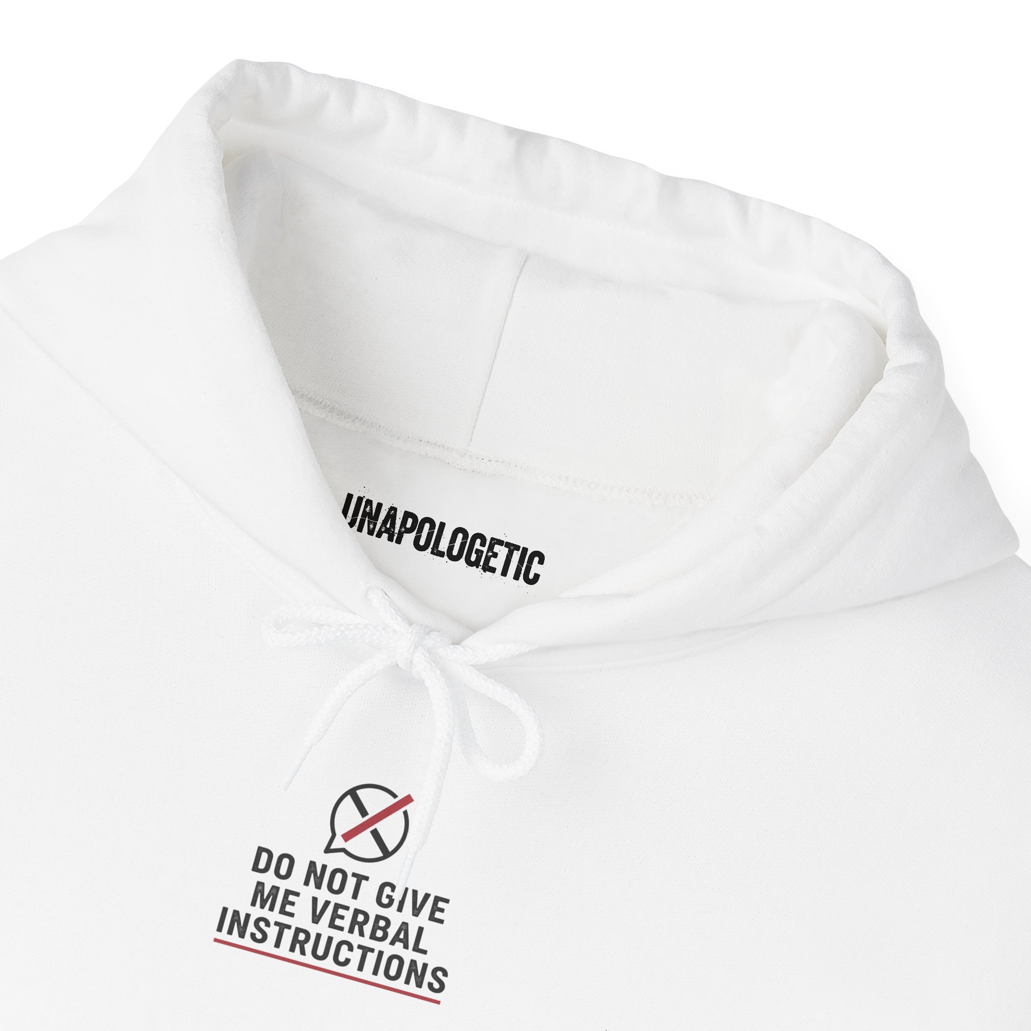 Hoodie — Minimalist 'Do Not Give Me Verbal Instructions' – Bild 2