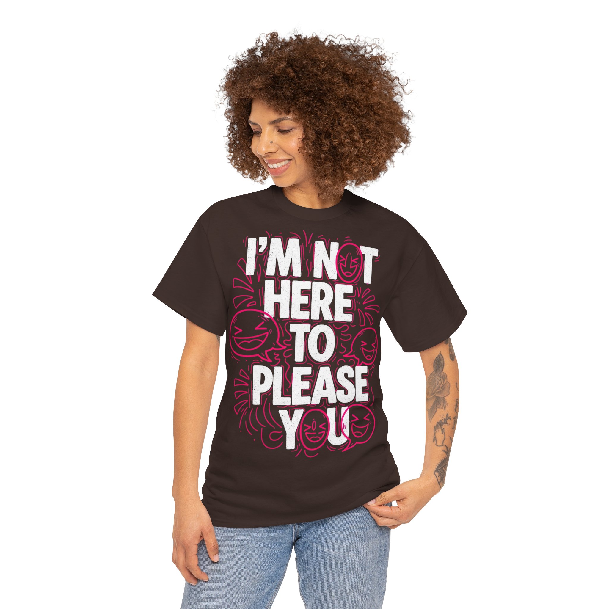 I'm Not Here To Please You Graphic Tee — Bold Sarcastic Statement Shirt – Bild 8
