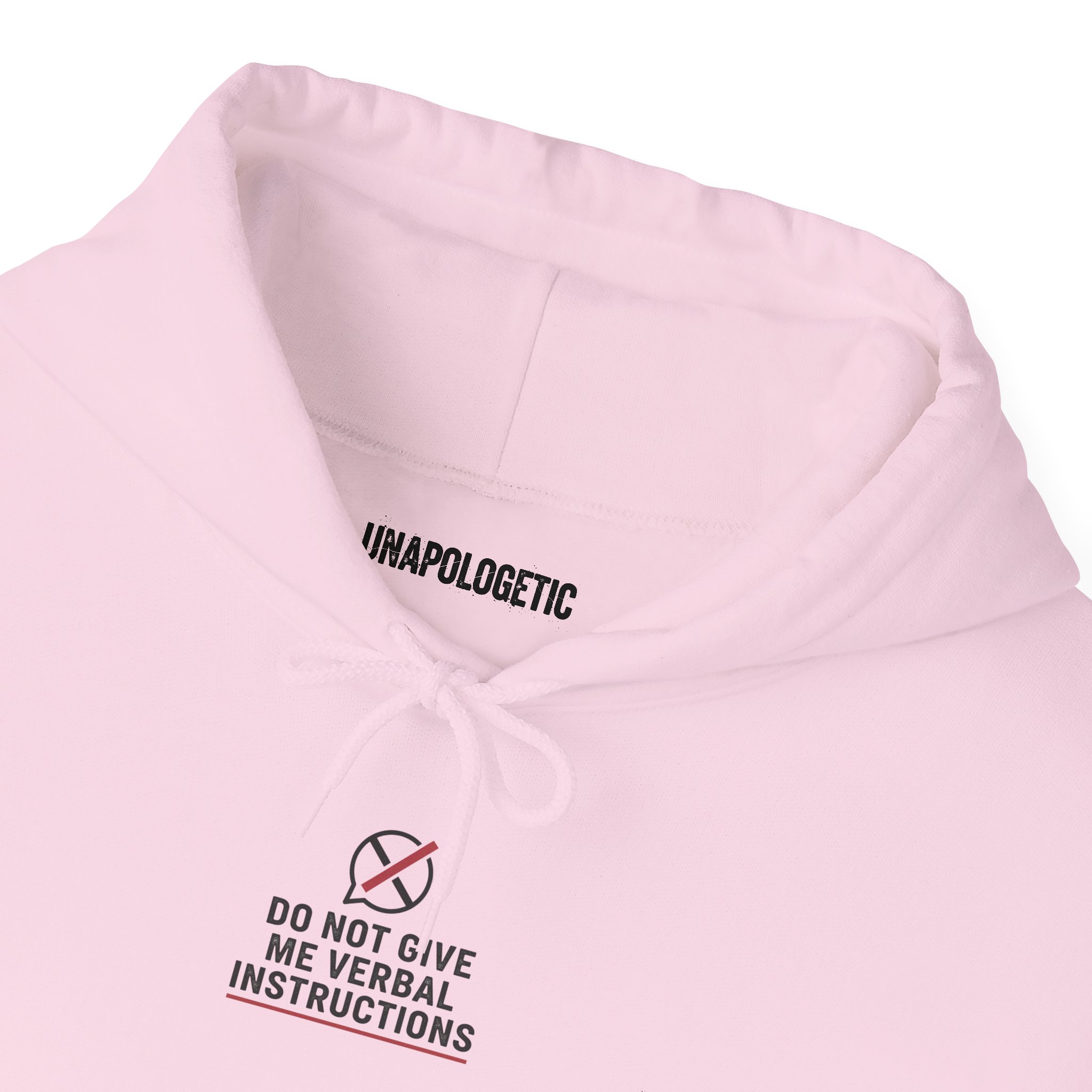 Hoodie — Minimalist 'Do Not Give Me Verbal Instructions' – Bild 13