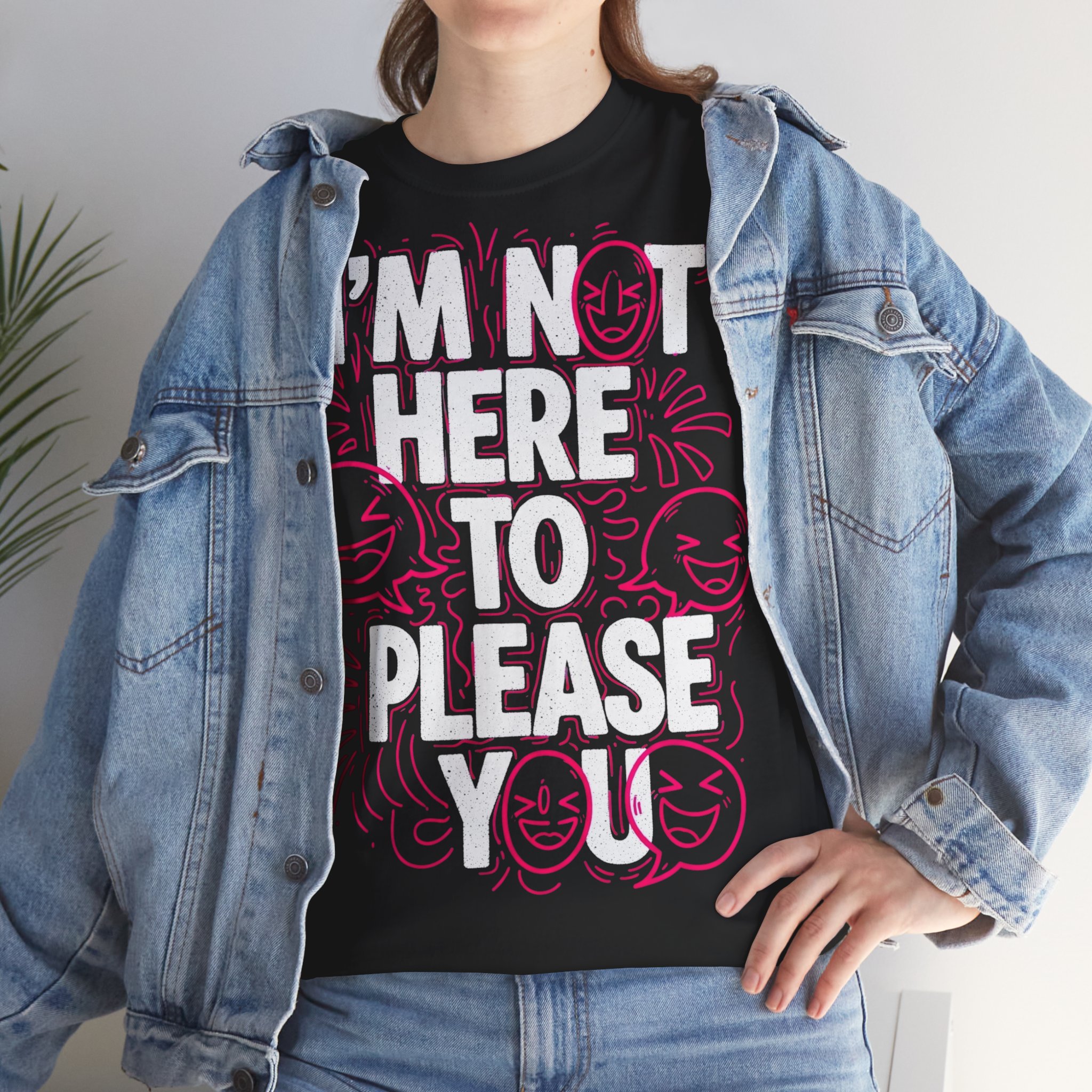 I'm Not Here To Please You Graphic Tee — Bold Sarcastic Statement Shirt – Bild 3
