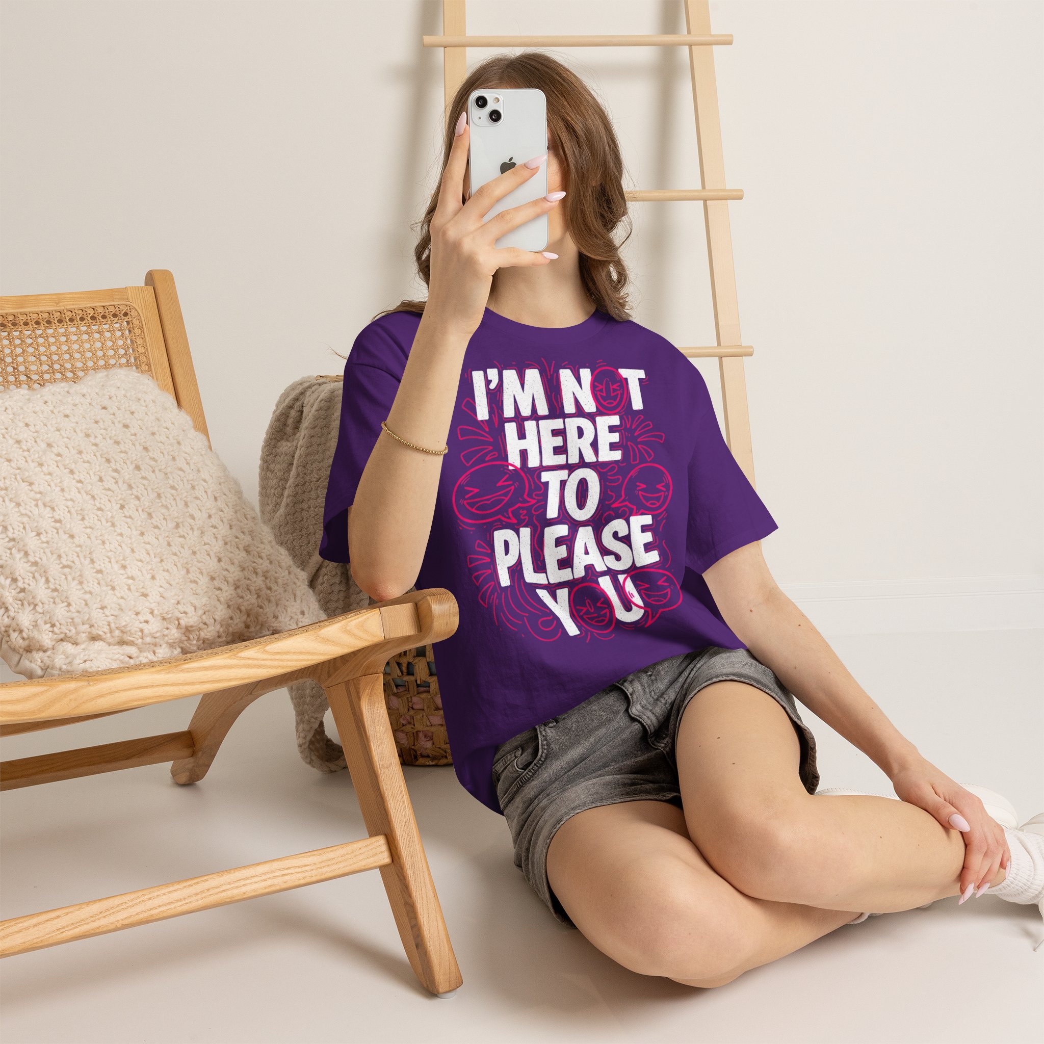 I'm Not Here To Please You Graphic Tee — Bold Sarcastic Statement Shirt – Bild 18