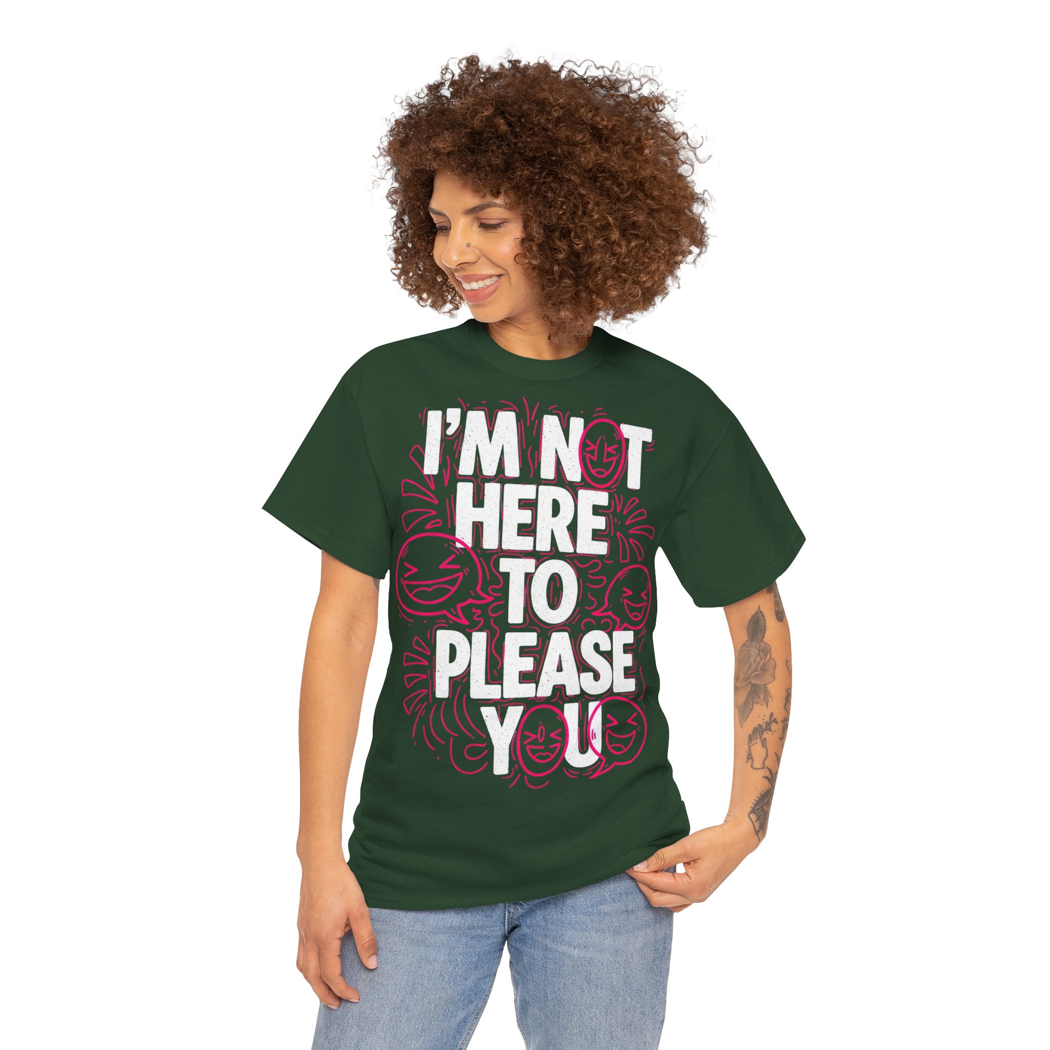I'm Not Here To Please You Graphic Tee — Bold Sarcastic Statement Shirt – Bild 12