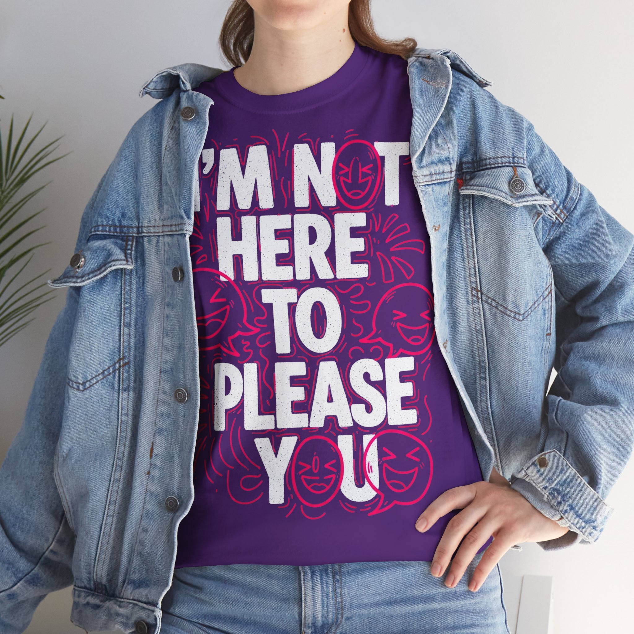 I'm Not Here To Please You Graphic Tee — Bold Sarcastic Statement Shirt – Bild 19