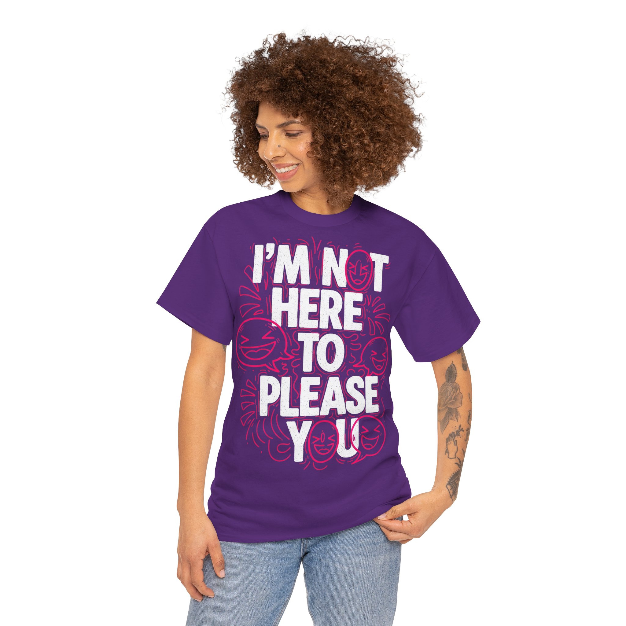 I'm Not Here To Please You Graphic Tee — Bold Sarcastic Statement Shirt – Bild 20