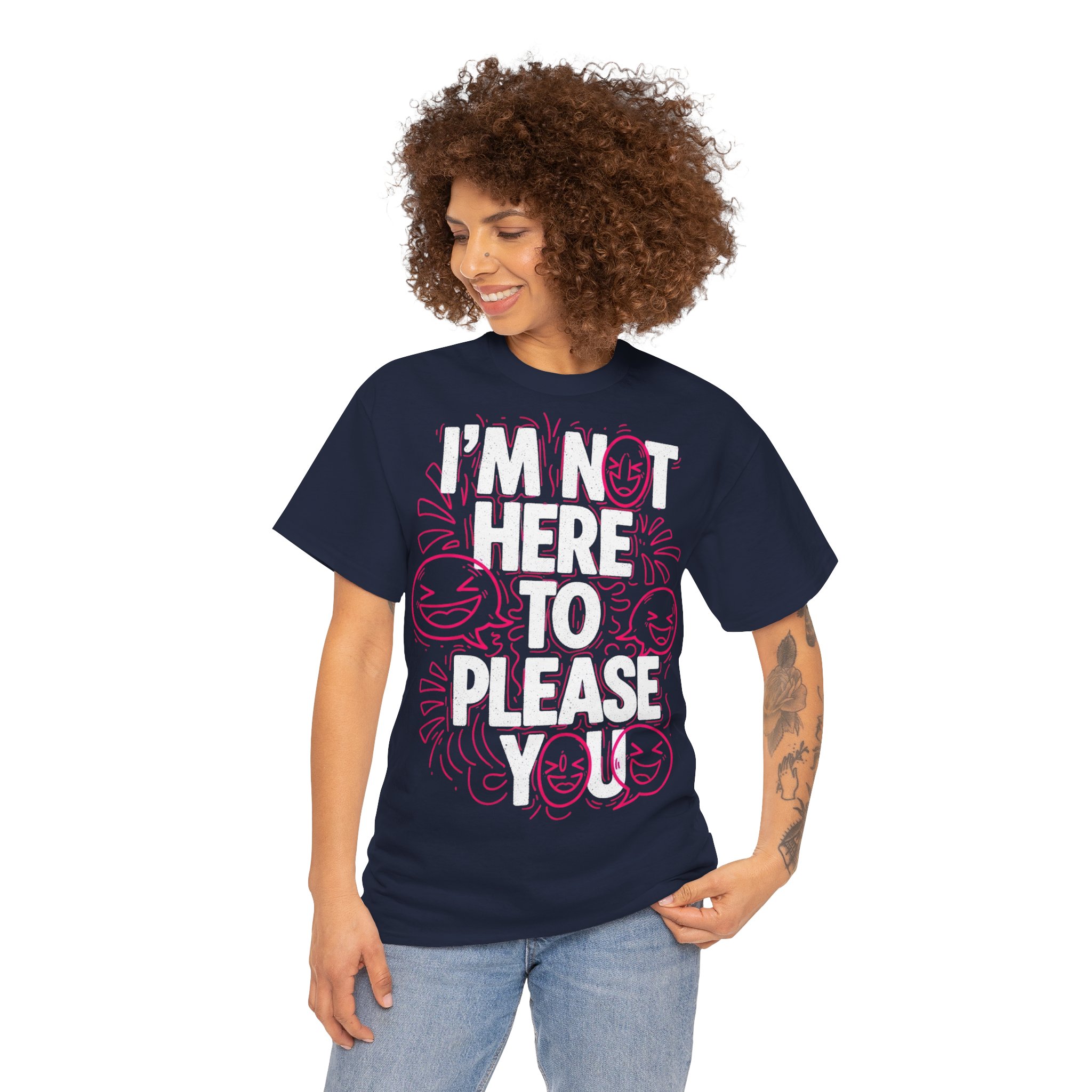 I'm Not Here To Please You Graphic Tee — Bold Sarcastic Statement Shirt – Bild 16
