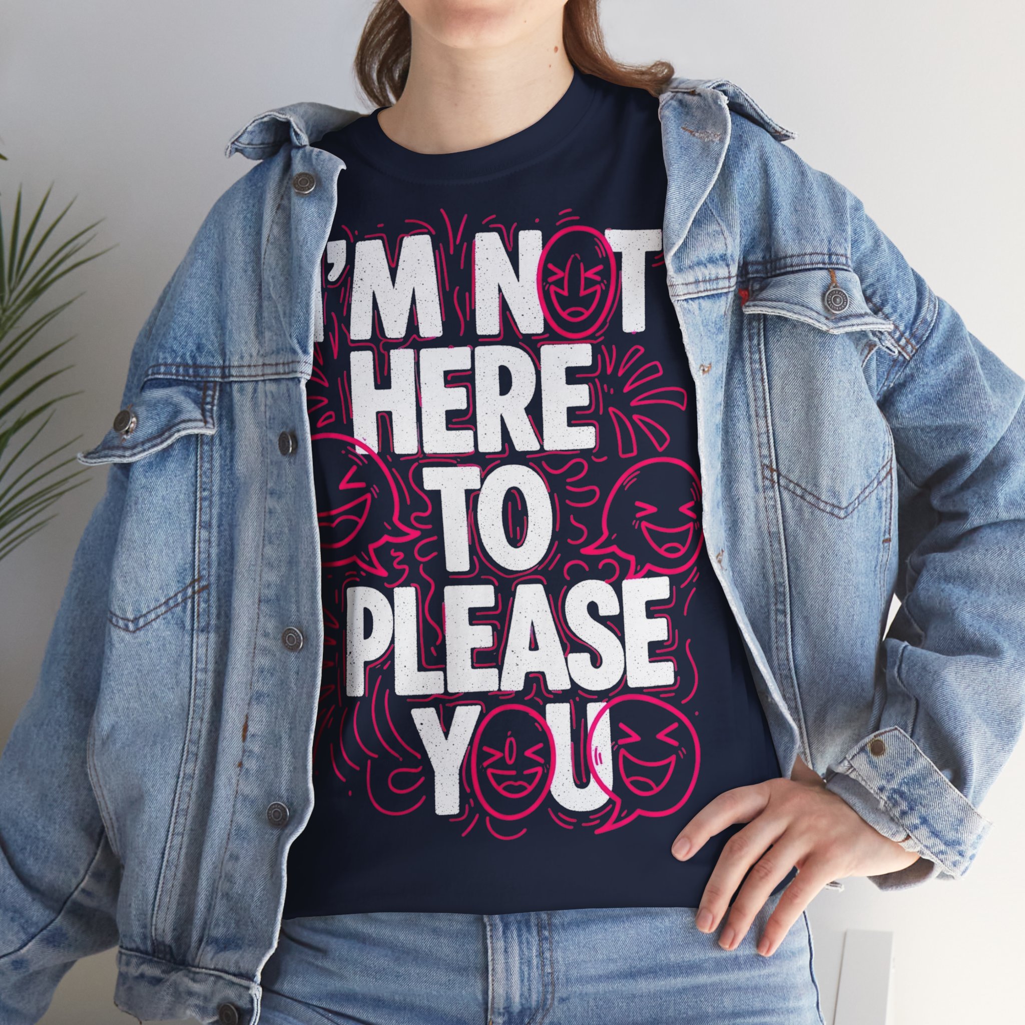 I'm Not Here To Please You Graphic Tee — Bold Sarcastic Statement Shirt – Bild 15